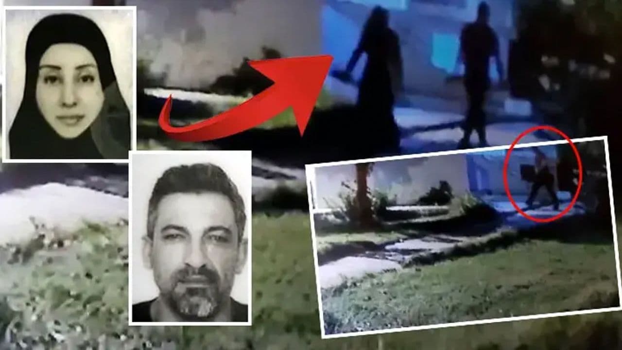Eski eşi Hanım Biçer'i öldüren Hızır Çelik'in ve maktulün fotoğrafları ile güvenlik kamerası görüntülerinden oluşan kolaj.