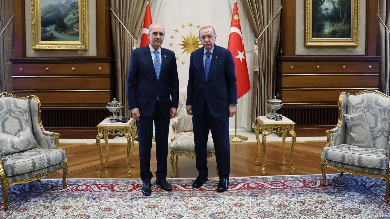 Cumhurbaşkanı Erdoğan ve TBMM Başkanı Kurtulmuş Beştepe'de Bir Araya Geldi