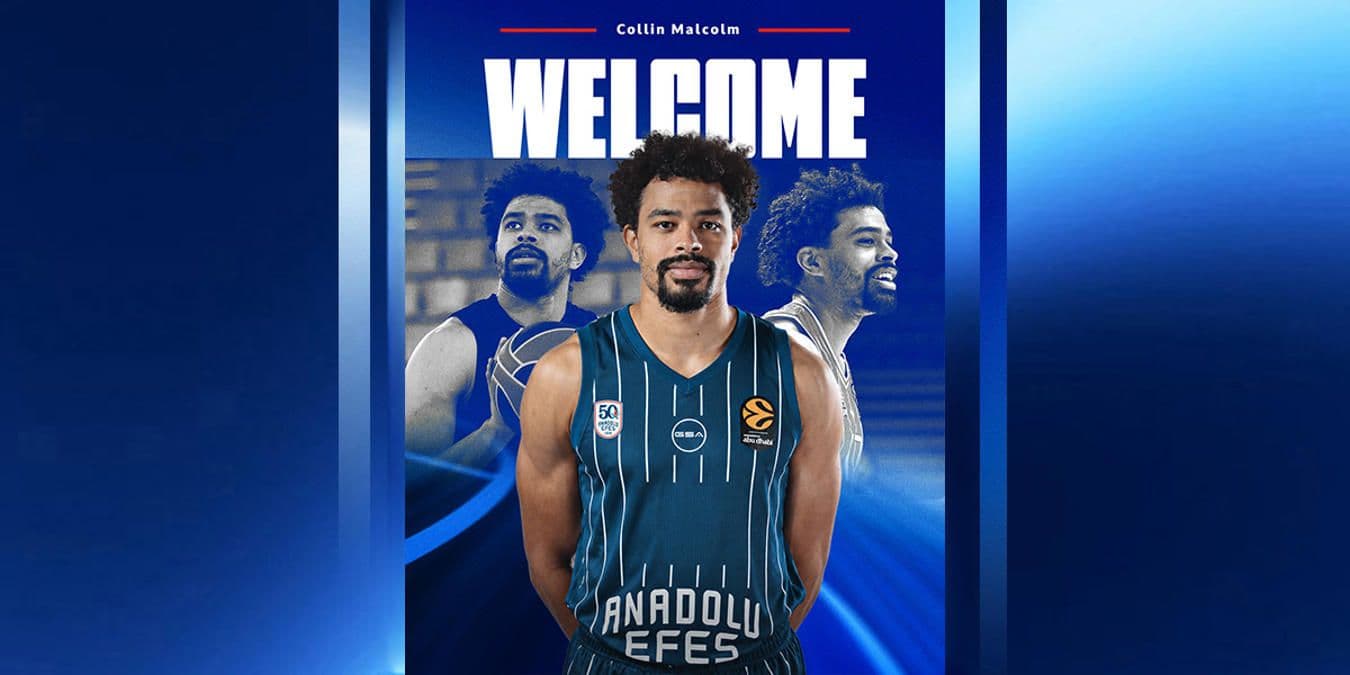 Anadolu Efes, ABD'li Forvet Collin Malcolm'u Kadrosuna Kattı