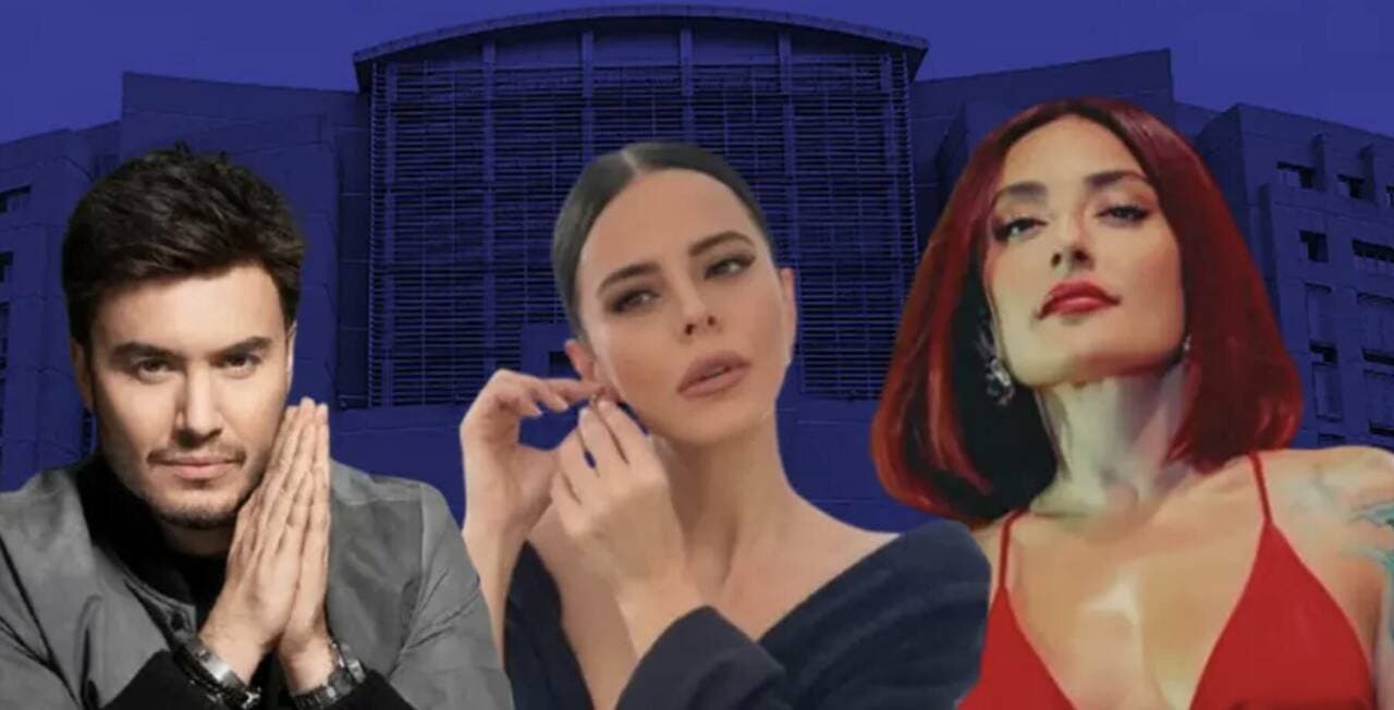 Uyuşturucu soruşturması kapsamında gündeme gelen sanatçılar Simge Sağın, Melek Mosso ve İlkay Şencan'ın kolaj görseli.