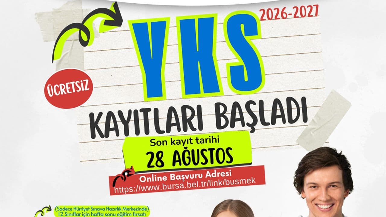 Bursa Büyükşehir Belediyesi Ücretsiz YKS Kursları İçin Kayıtları Başlattı