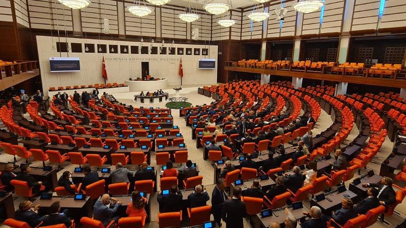 Türkiye Büyük Millet Meclisi Genel Kurulu'ndan bir görünüm.