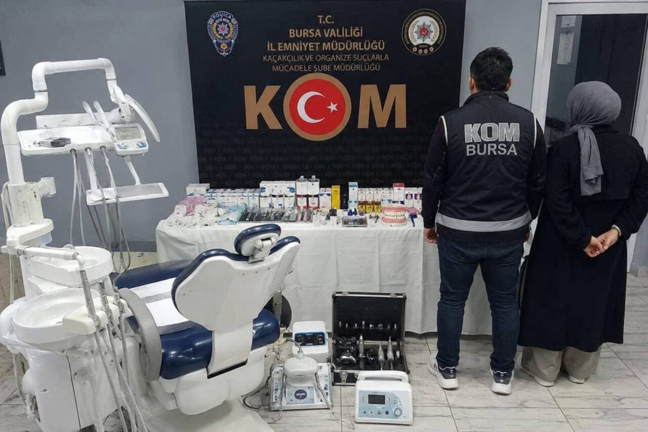 Bursa'da Kaçak Diş Muayenehanesine Baskın: İki Şüpheli Gözaltında