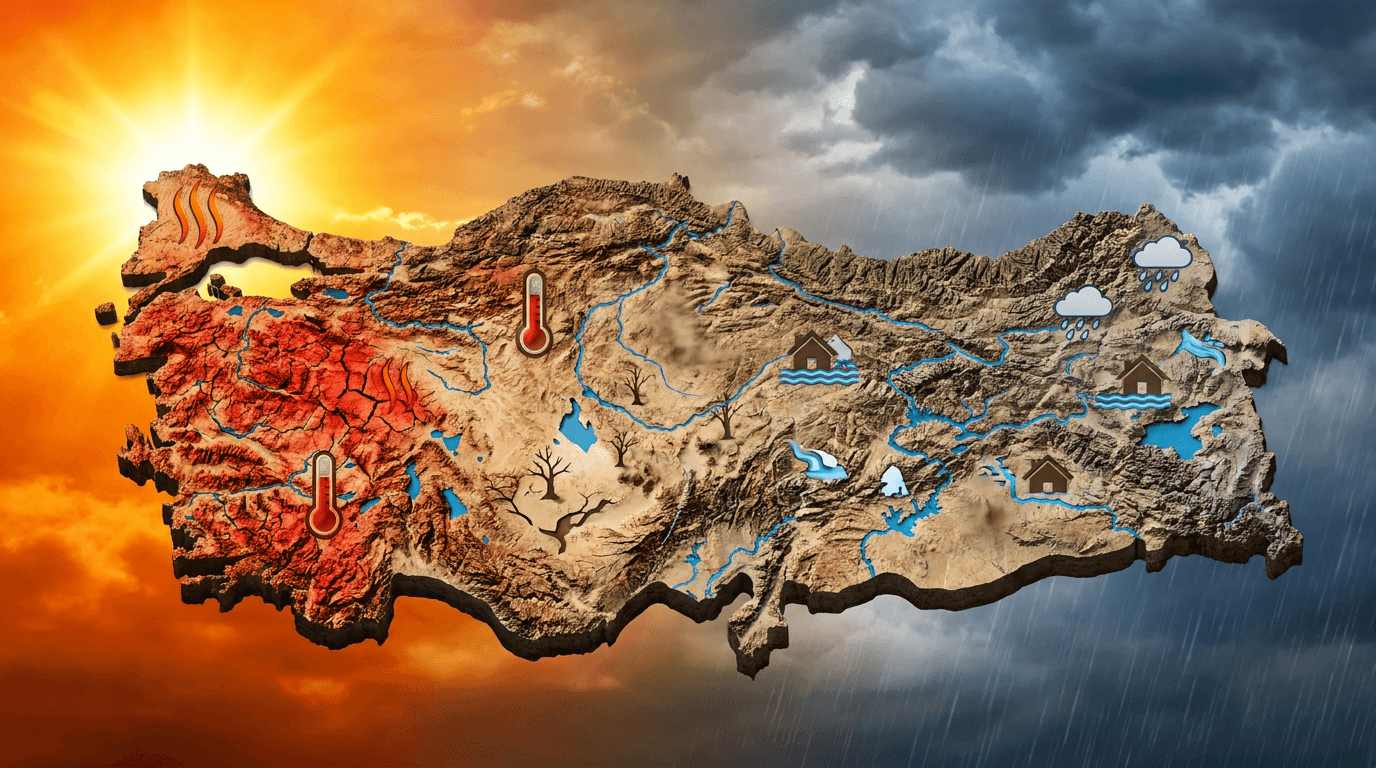 El Nino etkisiyle Türkiye'de aşırı sıcaklar, kuraklık ve sel riski.