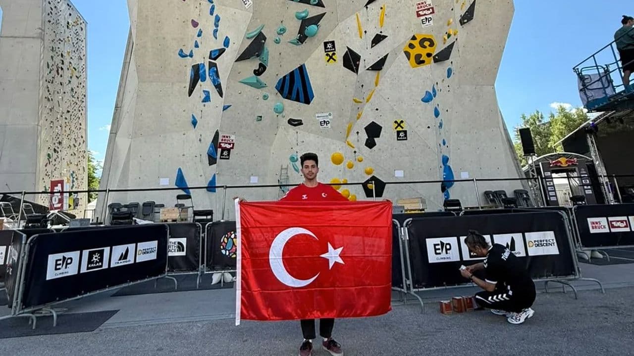 İnegöl Belediyesporlu Emre Doğan, Spor Tırmanış Dünya Kupası'nda Türkiye'yi Temsil Etti
