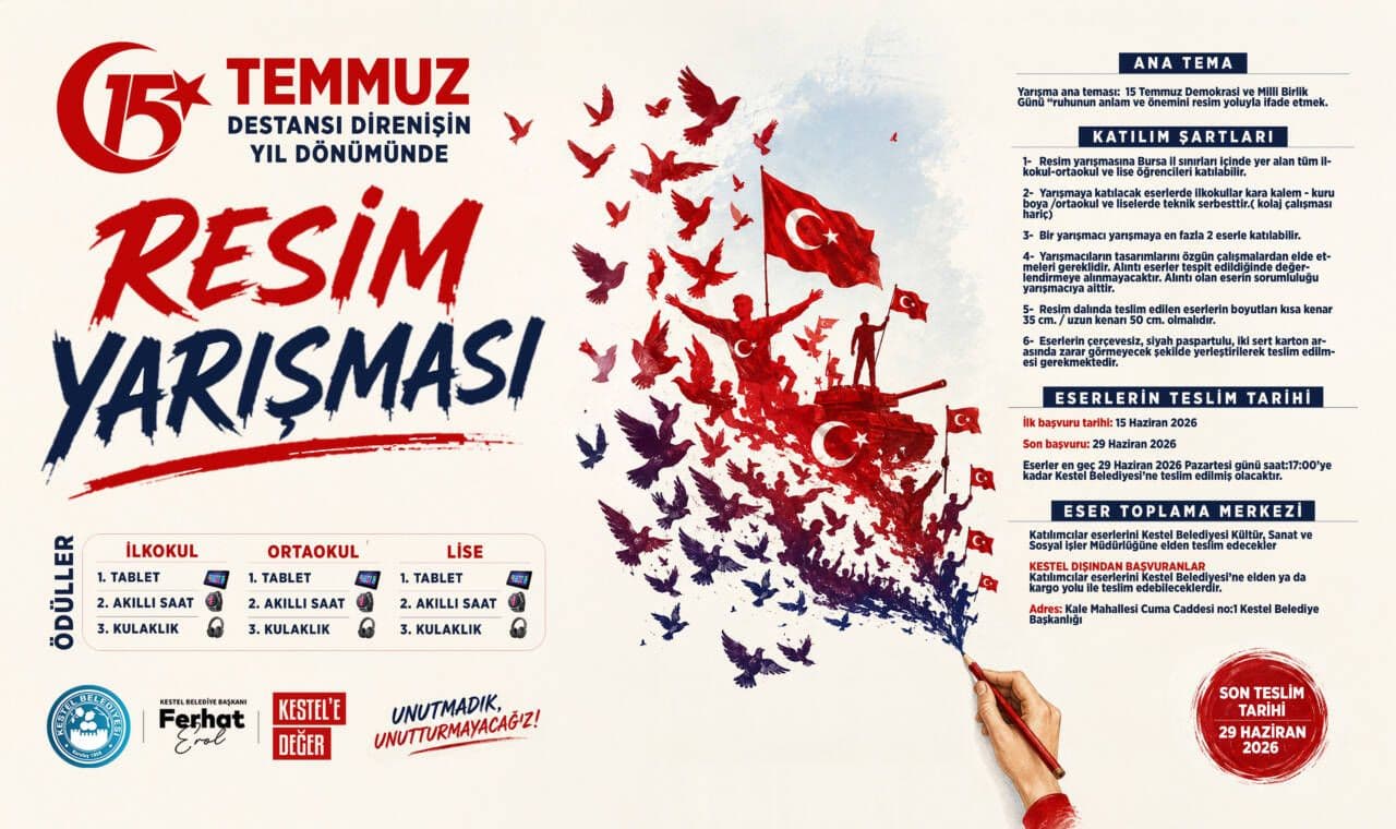 Kestel Belediyesi'nden 15 Temmuz Temalı Resim Yarışması: Gençler Sanatla Anlatacak