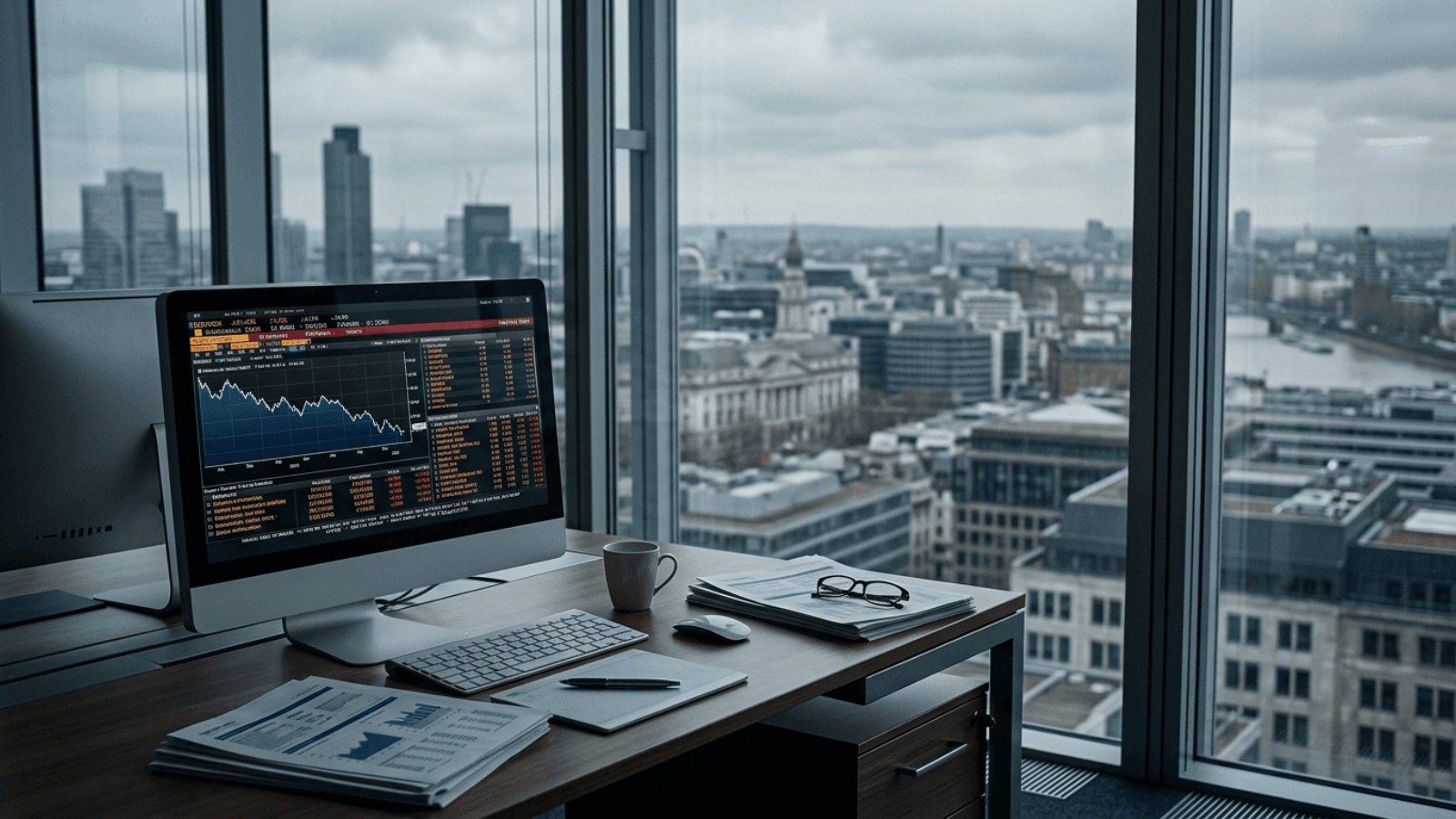 Euro Bölgesi ekonomisindeki yavaşlamayı simgeleyen Avrupa Birliği bayrakları.