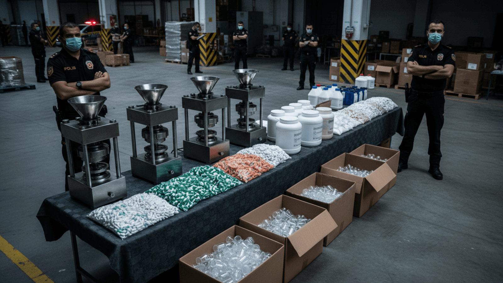 İstanbul'da Dev Uyuşturucu Operasyonu: Milyonlarca Sentetik Hap ve Üretim Malzemesi Ele Geçirildi