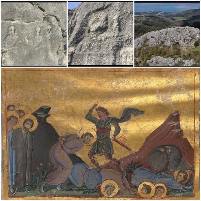 İznik yakınlarındaki kayalıklarda bulunan Arius takipçilerine ait olduğu düşünülen rölyefler ve tarihi bir katliam tasviri.