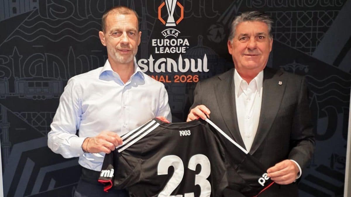 UEFA Finali Öncesi Serdal Adalı, UEFA Başkanı Ceferin ile Bir Araya Geldi