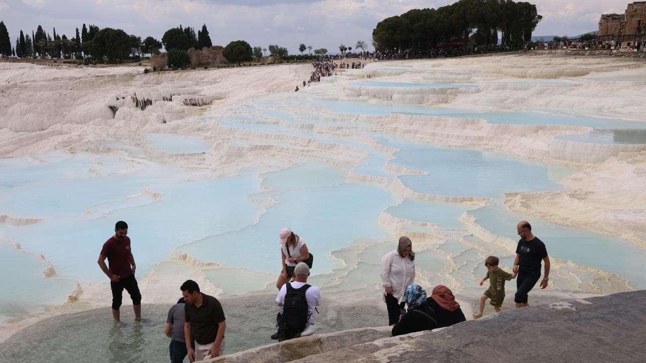 Pamukkale, Bayram Tatilinde Ziyaretçi Rekoru Kırdı