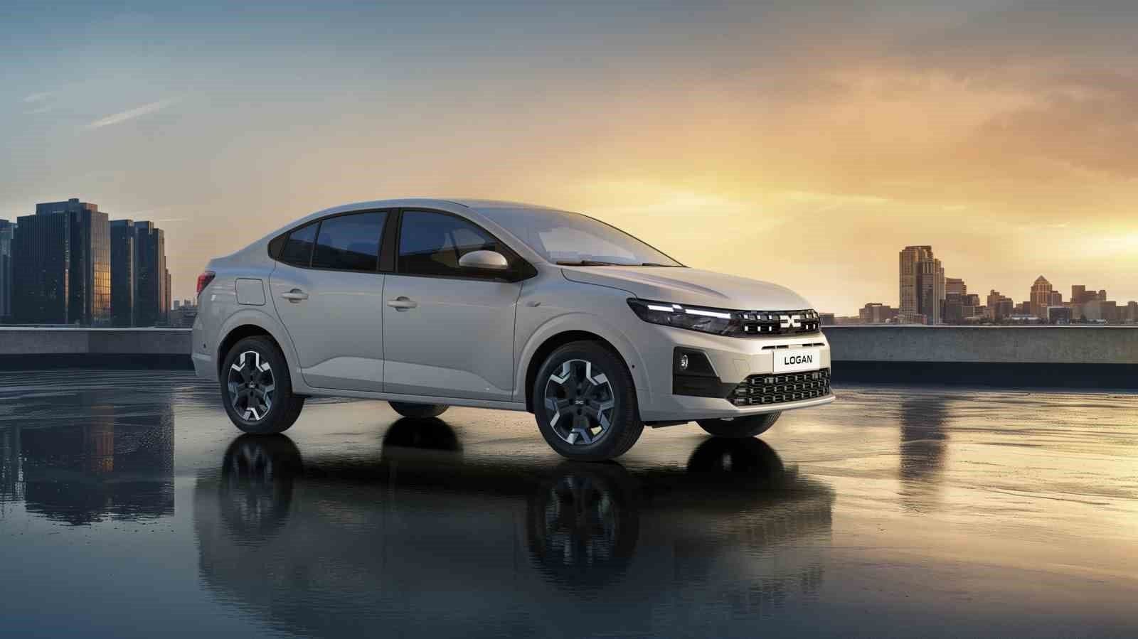 Yeni Dacia Logan modelinin ön-yan profilden görünümü.