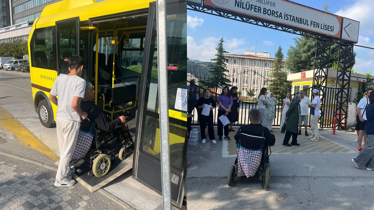 Bursa Büyükşehir Belediyesi'nin özel gereksinimli öğrenciye sınav desteği