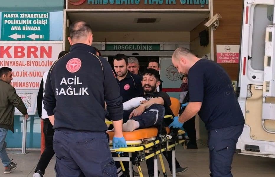 Bursa İnegöl'de iş kazası sonrası hastaneye sevk edilen yaralı Yakup A.