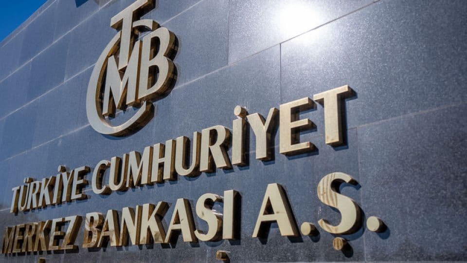Türkiye Cumhuriyet Merkez Bankası binasının tabelası