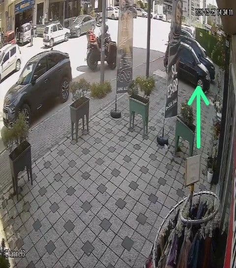 Bursa Mudanya'da güvenlik kamerasına yansıyan ATV kazası anı