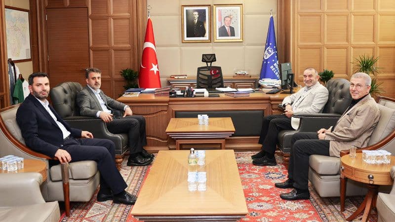 Bursa Büyükşehir Belediyesi'nde kritik buluşma: Şahin Biba ve İsrafil Kışla'dan verimli görüşme