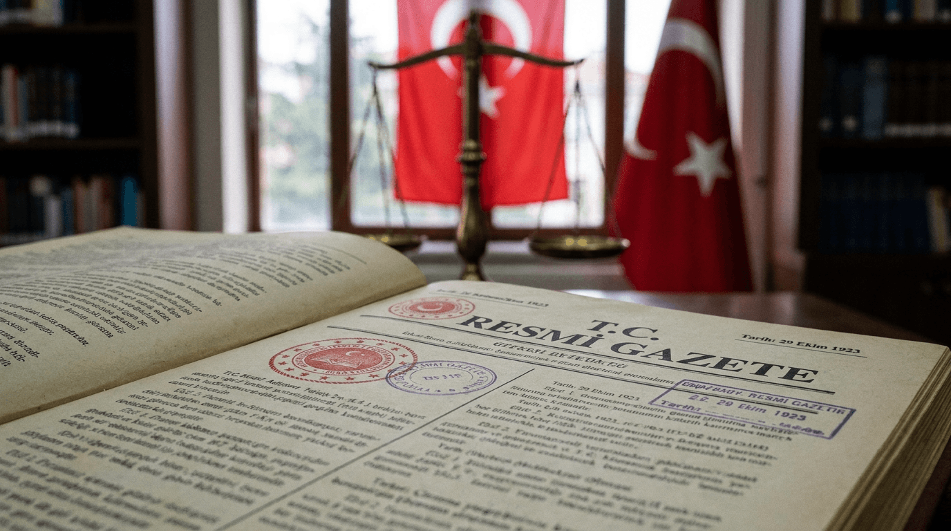 Resmi Gazete'nin açık sayfası, yasal düzenlemeler ve önemli kararlar.