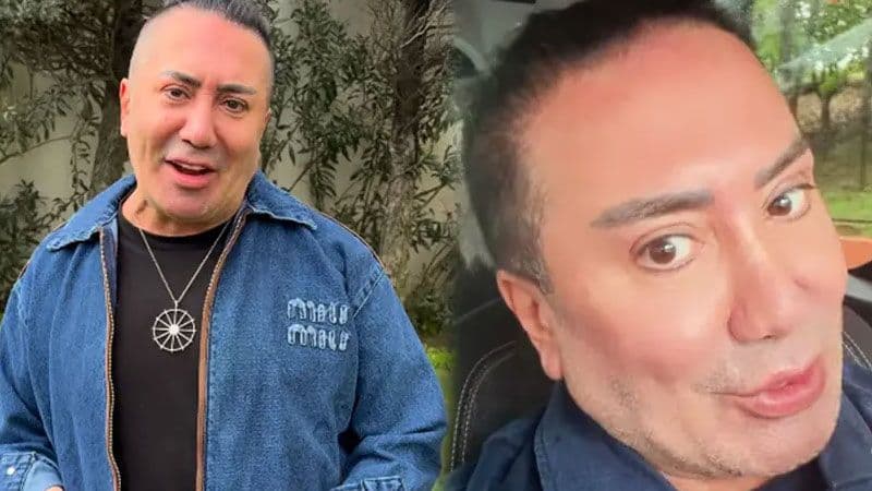 Sosyal medya fenomeni Murat Övüç'ün iki farklı fotoğrafından oluşan kolaj.