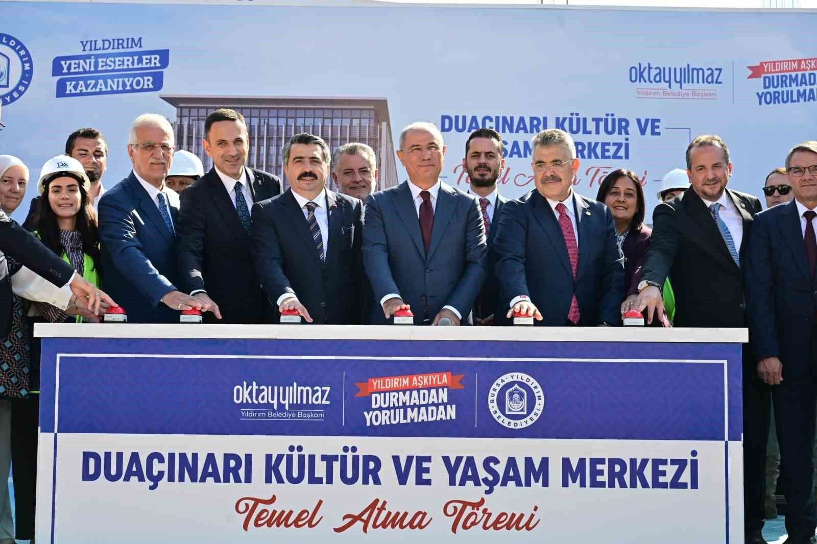 Yıldırım'da 2 Milyar Liralık Duaçınarı Kültür ve Yaşam Merkezi'nin Temeli Atıldı