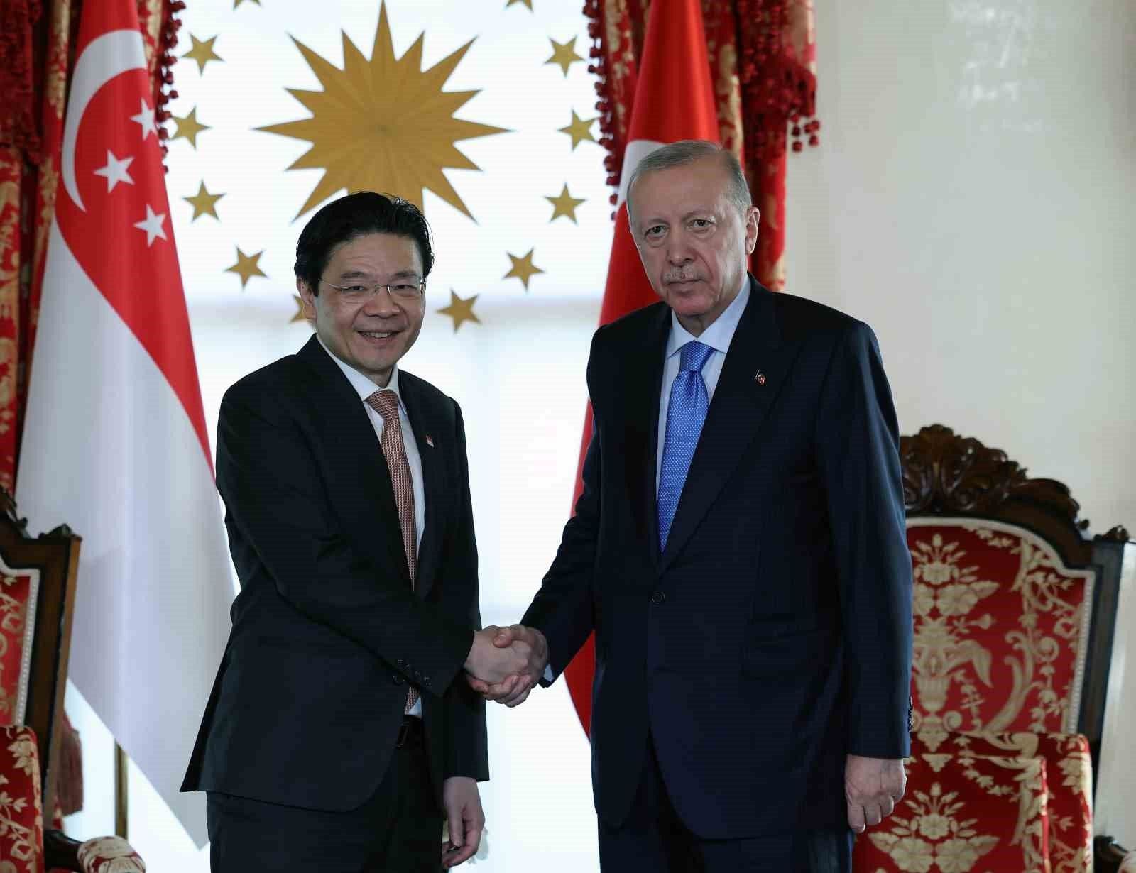 Cumhurbaşkanı Erdoğan, Singapur Başbakanı Wong'u Dolmabahçe'de Kabul Etti
