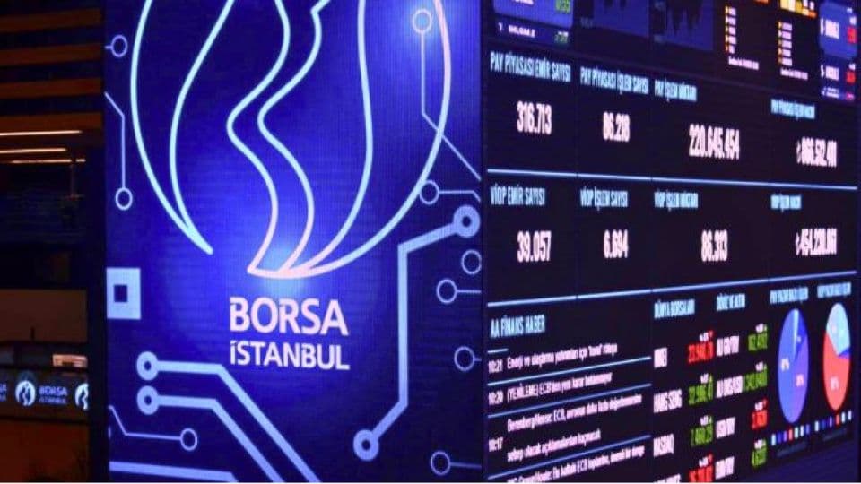 Borsa İstanbul ekranında finansal veriler ve logo