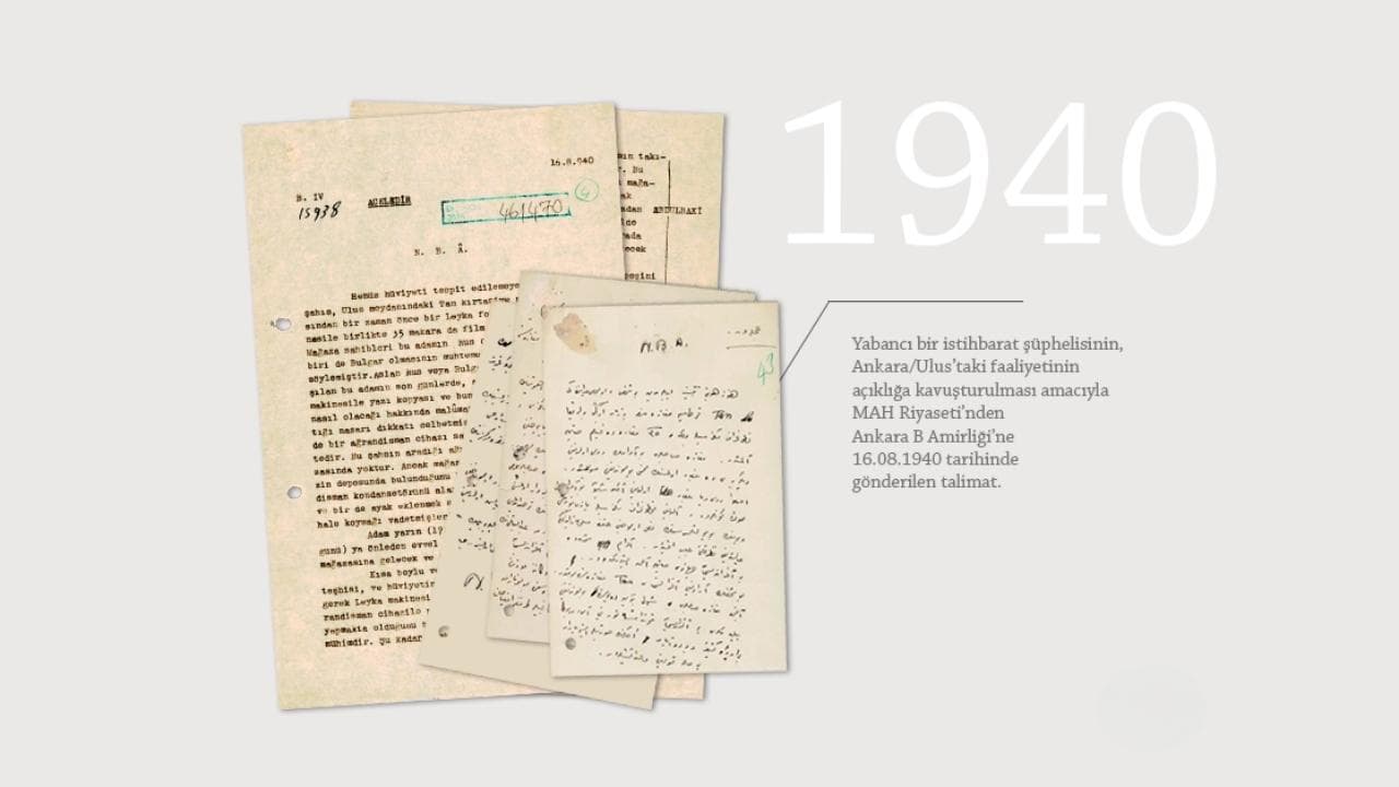 MİT'ten Tarihi Belge: 1940 Yılında Ankara'daki Casusluk Faaliyeti Ortaya Çıktı