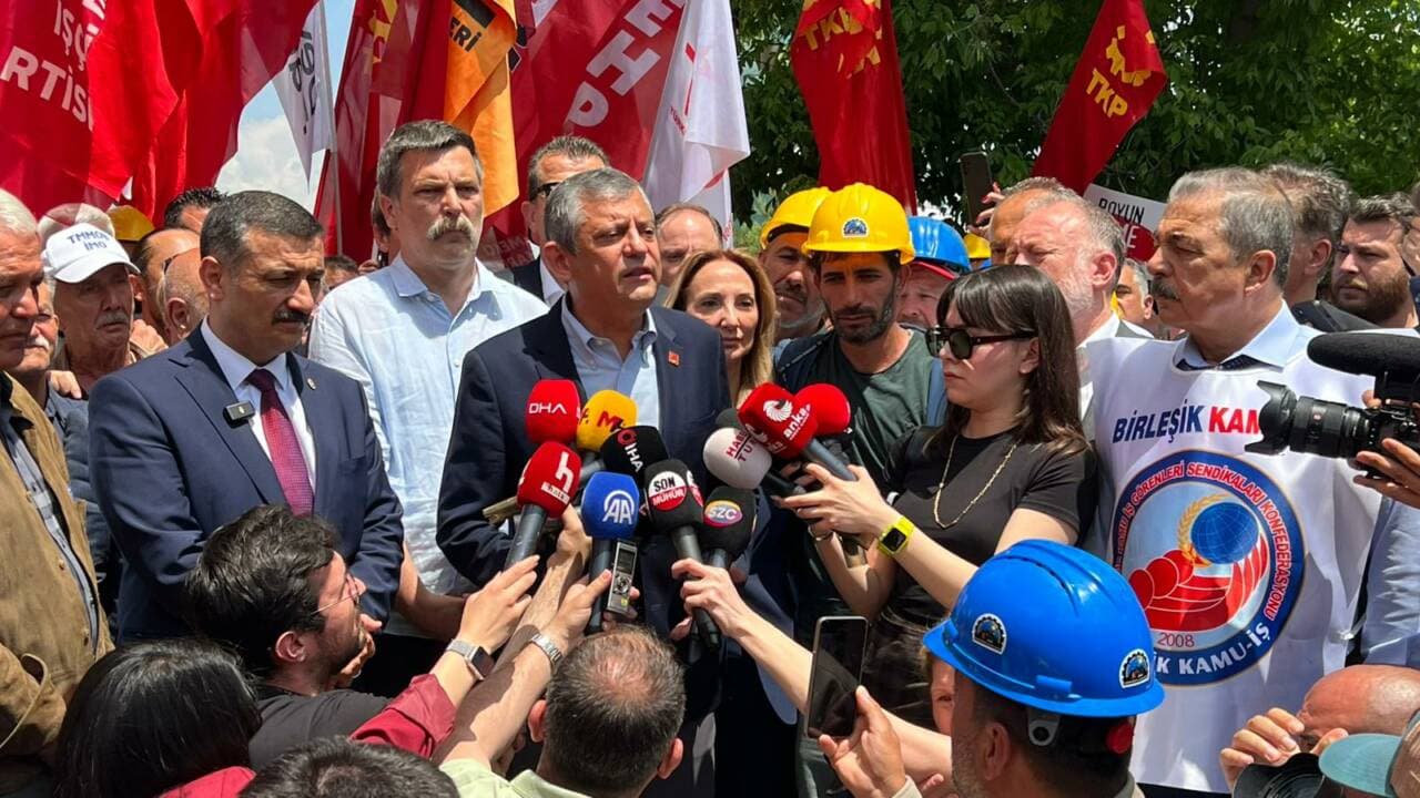Özgür Özel, Ankara'da maden işçileriyle buluştu: Ödenmeyen maaşlar gündemde