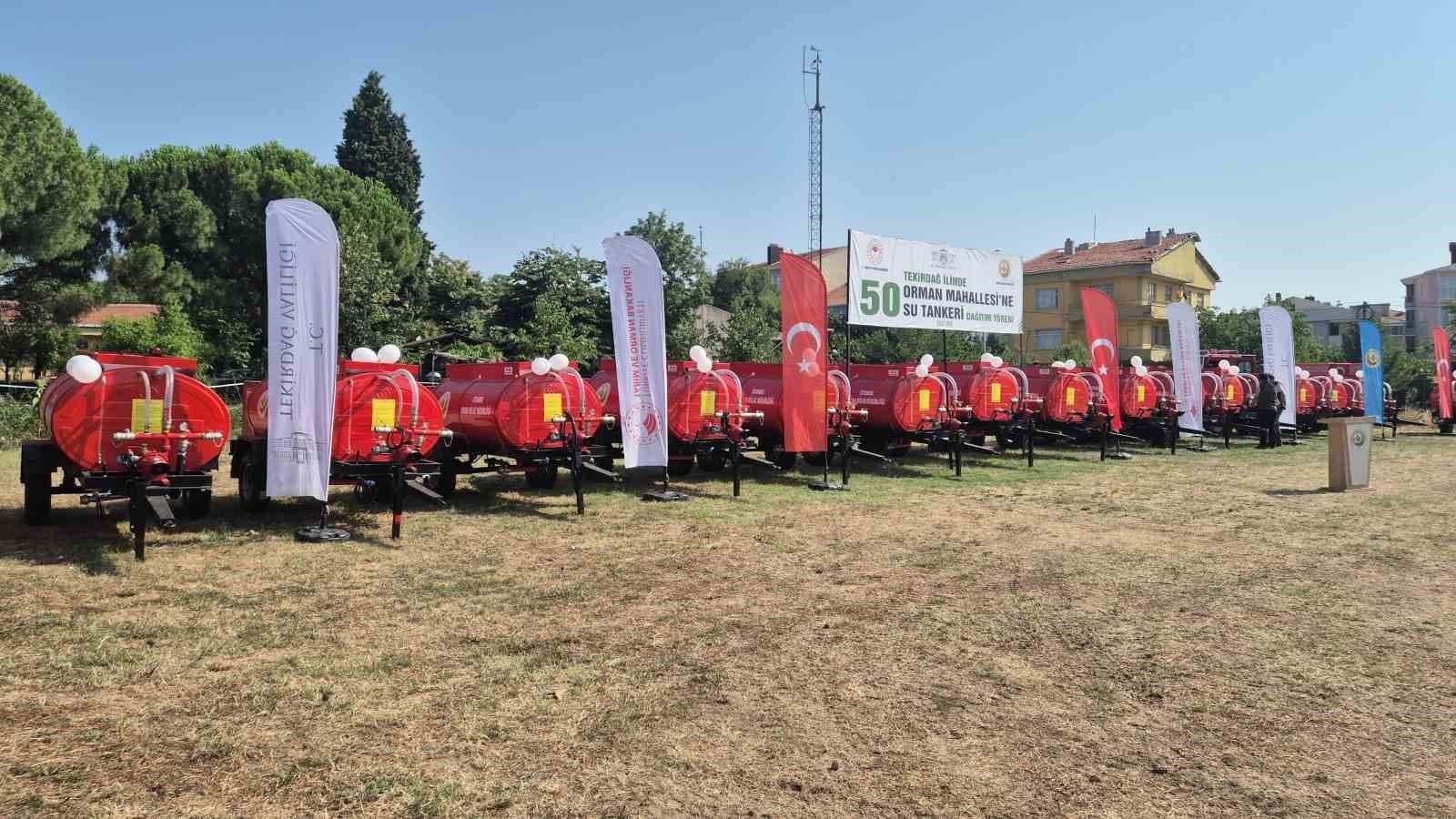 Tekirdağ'da Orman Yangınlarına Karşı Kapsamlı Hamle: 50 Mahalleye Su Tankeri Dağıtıldı