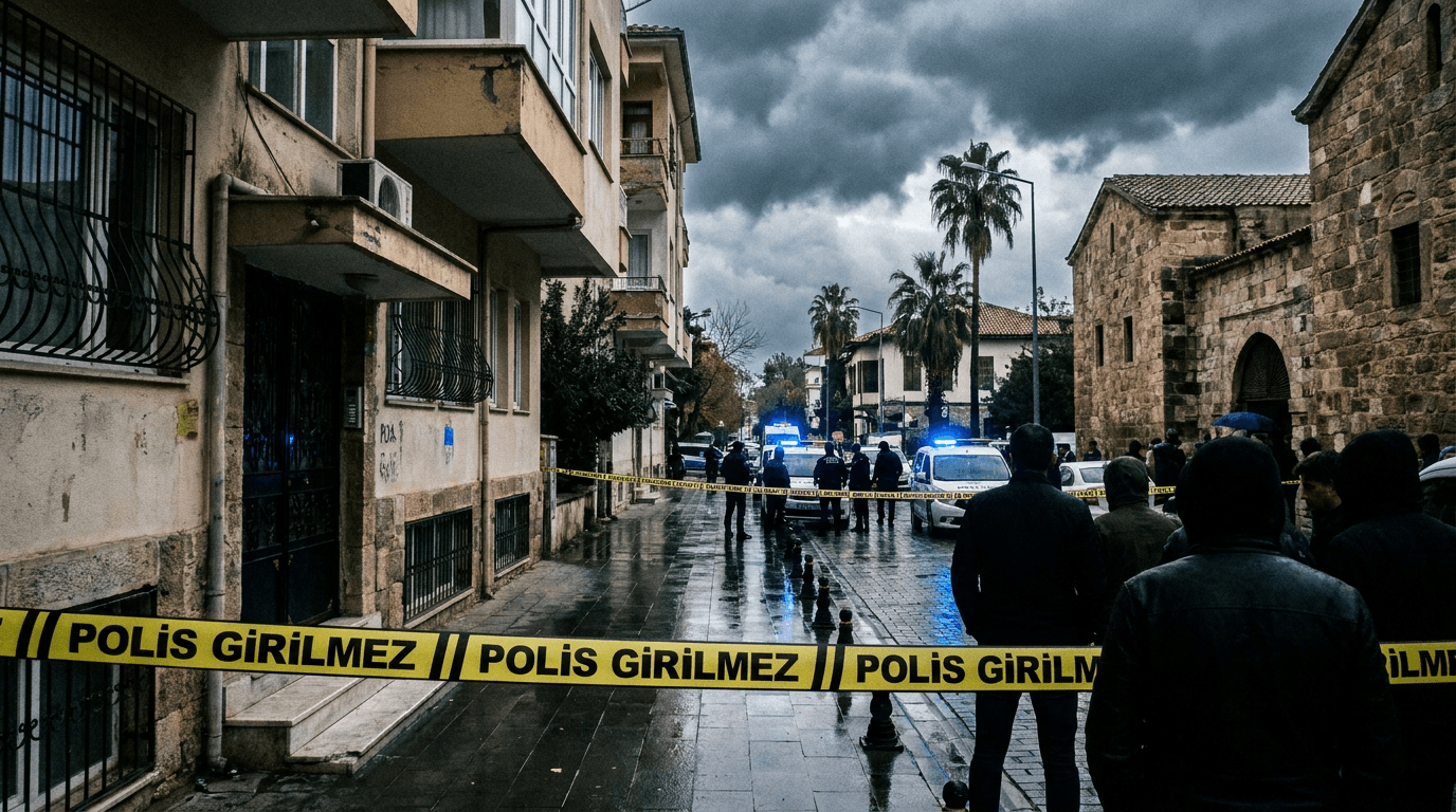 Antalya'da aile içi cinayet olay yerini gösteren sembolik bir görsel.